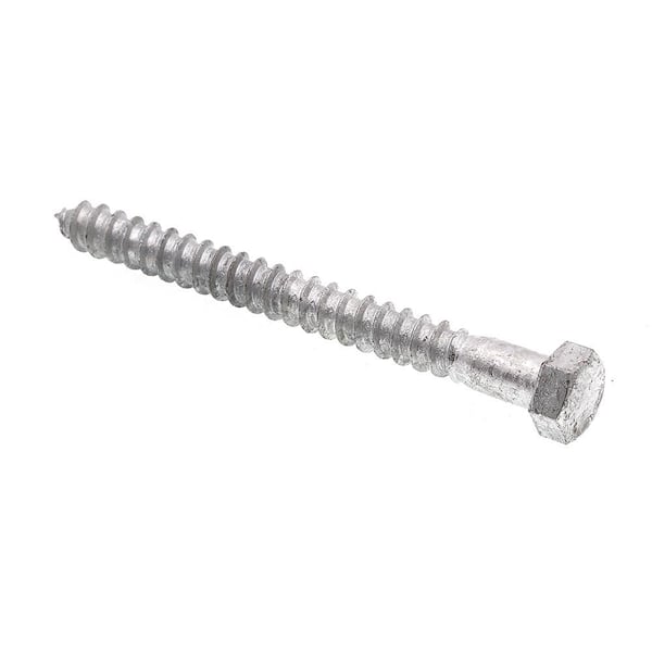 Prime-Line A307 Grade A Hot Dip Galvanized Steel 3/8 in. x in. External  Hex Lag Screws (50-Pack) 9056410 The Home Depot