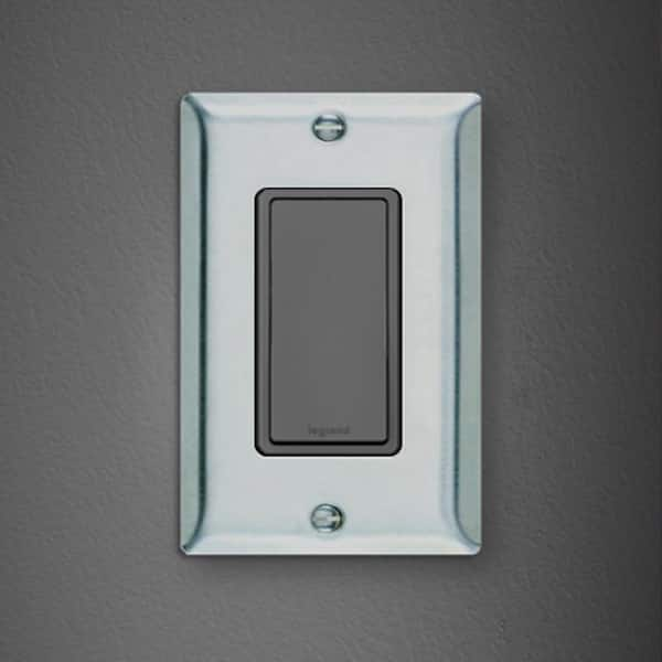 Pass & Seymour 302/304 S/S 1 Gang Decorator/Rocker Oversized Wall Plate, Stainless Steel (1-Pack)