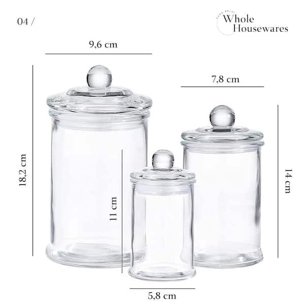 Cre8tion Empty Glass Crystal Jar, Large Size, 7-8cm, D Cre8tion Empty Glass Crystal Jar, Large Size, 7-8cm, D