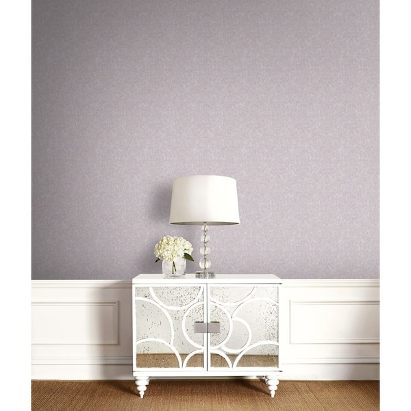Soft Damask Light Purple Paper Non-Pasted Strippable Wallpaper Roll (Cover 60.75 sq. ft. )