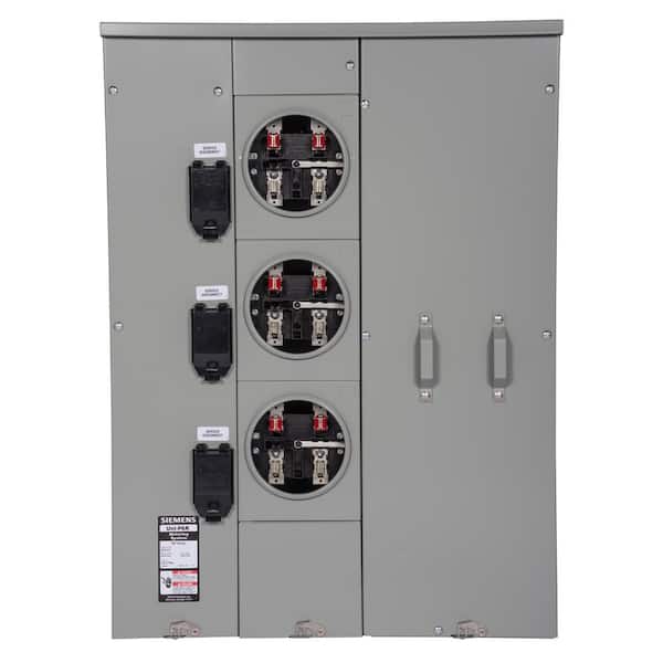 Uni-PAK 3-Gang 400 Amp Ringless Style Multi-Family Metering with Horn Bypass