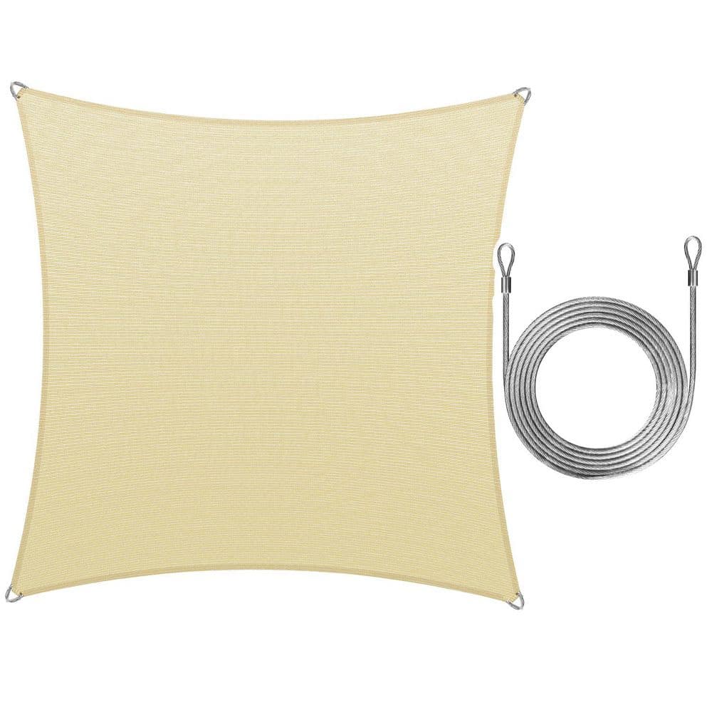 12 ft. x 12 ft. Square Pro Ring Sun Shade Sail with Rope-Beige price history on PriceWatchPro