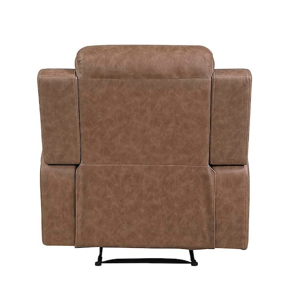 Lazzara Thorne Brown Microfiber Manual Recliner 8347BRW-1 - The