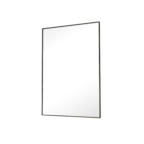 24 in. W x 36 in. H Rectangle Framed Wall Bathroom Vanity Mirror in Black Decorative Modern for Living Room, Bathroom