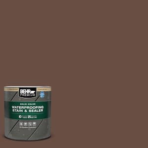 1 qt. #N190-7 Moose Trail Solid Color Waterproofing Exterior Wood Stain and Sealer