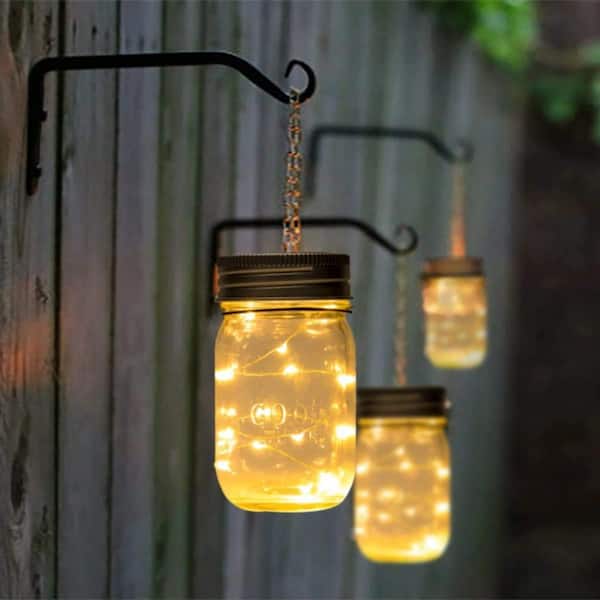 Gigalumi 5 3 In White Outdoor Hanging, Solar Hanging Lamp
