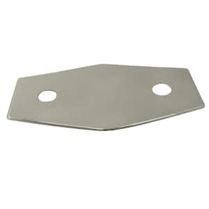 Two-Hole Remodel Cover Plate for Bathtub and Shower Valves, Satin Nickel