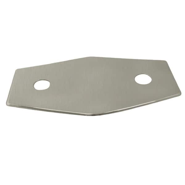 Westbrass Two-Hole Remodel Cover Plate for Bathtub and Shower Valves, Satin Nickel