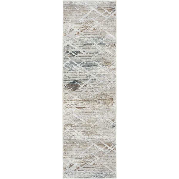 2 ft. x 8 ft. Green Floral Washable Area Rug RunnerRug