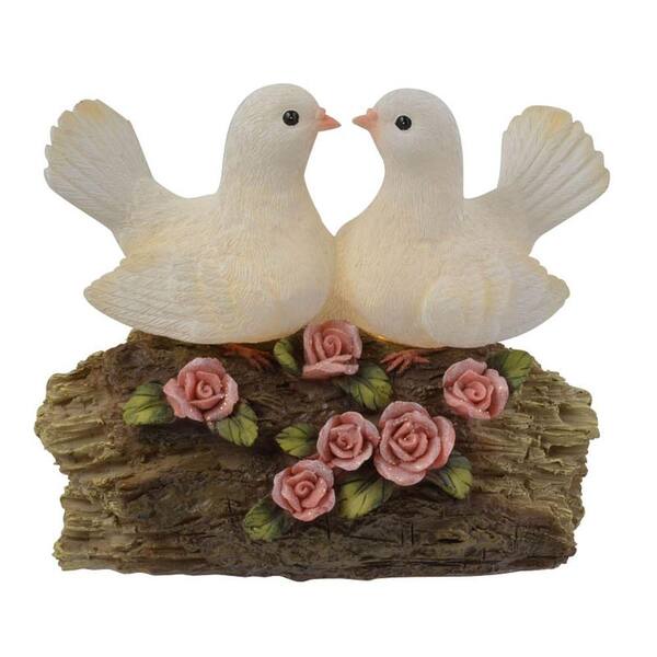 Moonrays Outdoor Plastic and Polyresin Solar Powered LED Doves with Roses Light-DISCONTINUED