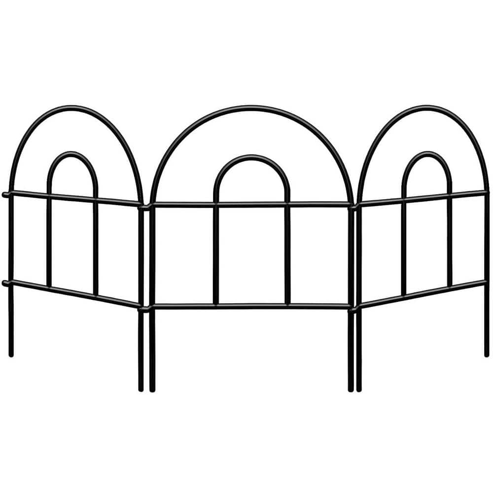Decorative Garden Fence 13 in. H Metal Panels Black Classic Style 21.67 ft. Animal Barrier 20 Pack Rust-Resistant price history on PriceWatchPro