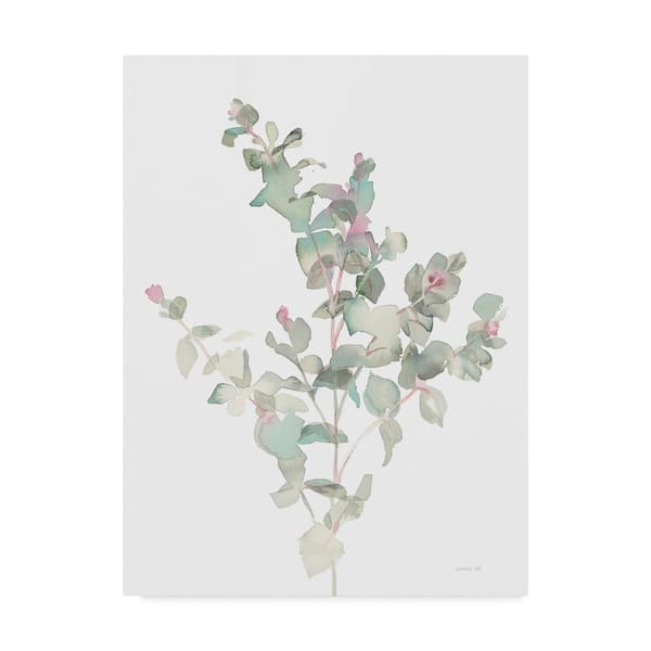 Trademark Fine Art 32 in. x 24 in. "Eucalyptus II White" by Danhui Nai Printed Canvas Wall Art