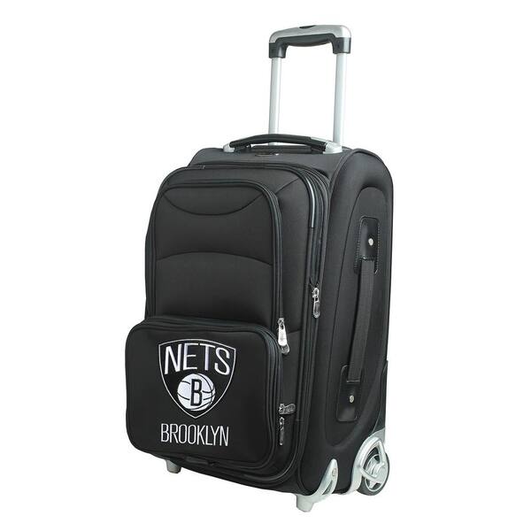 Denco NBA Brooklyn Nets 21 in. Black Carry-On Rolling Softside Suitcase