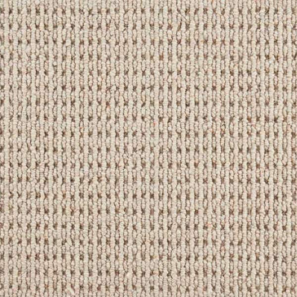 Natural Harmony 6 in. x 6 in. Loop Multi Level Carpet Sample - Embrace - Color Natural