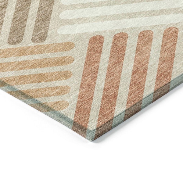 Chantille Machine Washable Indoor/Outdoor Abstract ACN2339 Copper 10 ft. x 14 ft. Area Rug