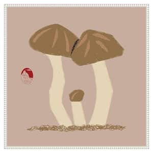 "Matsutake Mushroom Family" by Vision Grasp Art 1-Piece Floater Frame Giclee Home Canvas Art Print 30 in. x 30 in.