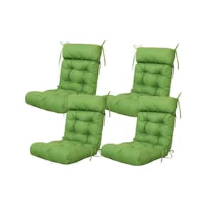 Seat/Back Outdoor Chair Cushion Patio Cushion Tie Tufted Replacement for Patio Furniture 20 in. x20 in. x4 in. ,Set Of 4