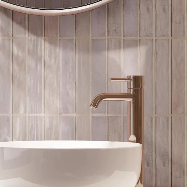 Stella miila♡　0107 ♡ MSI Camden Blush Glossy Blush Ceramic Subway Tile 2 in. x 10