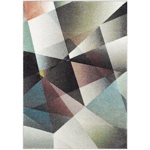 Porcello Gray/Multi 5 ft. x 8 ft. Abstract Area Rug