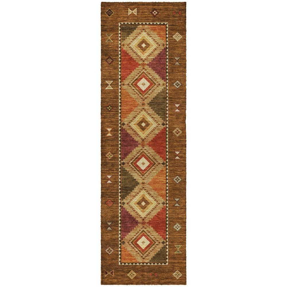 Dream Shag Premium Machine Washable Abstract ADS177 Brown 2 ft. x 7 ft. Runner Rug price history on PriceWatchPro