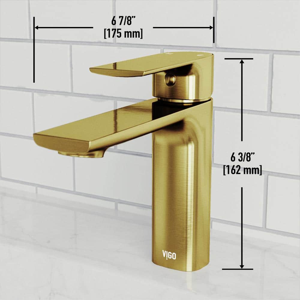 Davidson Sleek 6.5" Single Hole Brushed Nickel Bathroom Faucet