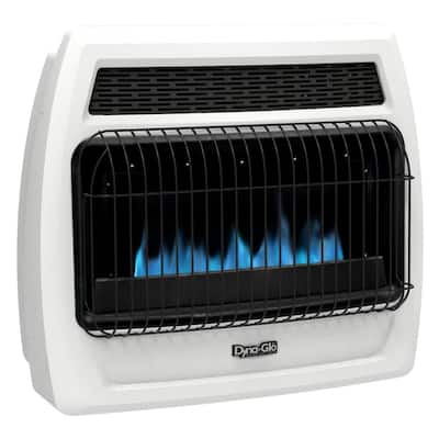 30,000 BTU Blue Flame Vent Free Natural Gas Thermostatic Wall Heater