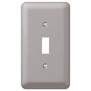 Declan 1 Gang Toggle Steel Wall Plate - Pewter