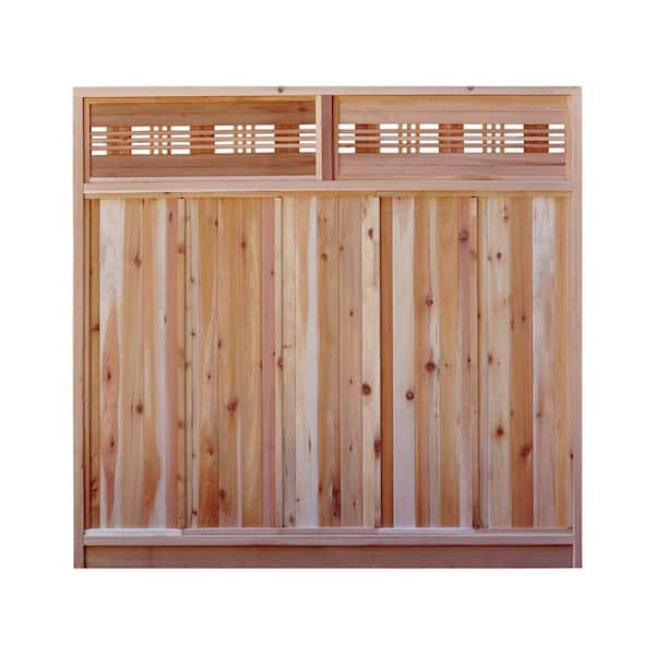 Signature Development 6 ft. H x 6 ft. W Western Red Cedar Horizontal Lattice Top Fence Panel Kit