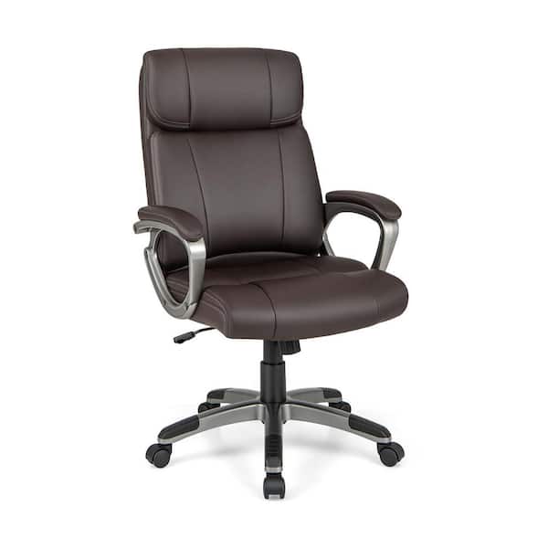 HOMCOM Executive Office Chair With Footrest And Lumbar Support Pu Leather  Desk Chair Ergonomic Reclining And Swivel~1pc08e0142800