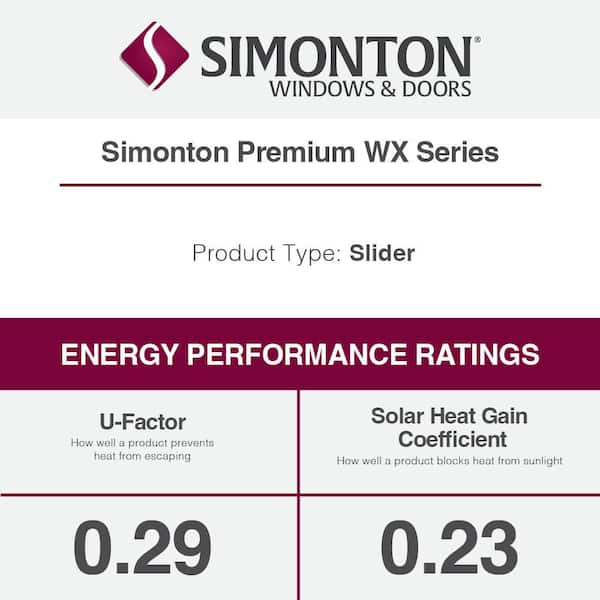 Premium WX 47.5 in. W x 47.5 in H XO Left-Handed Black Ext Vinyl, ProSolar Shade Low E Argon Glass Slider Window