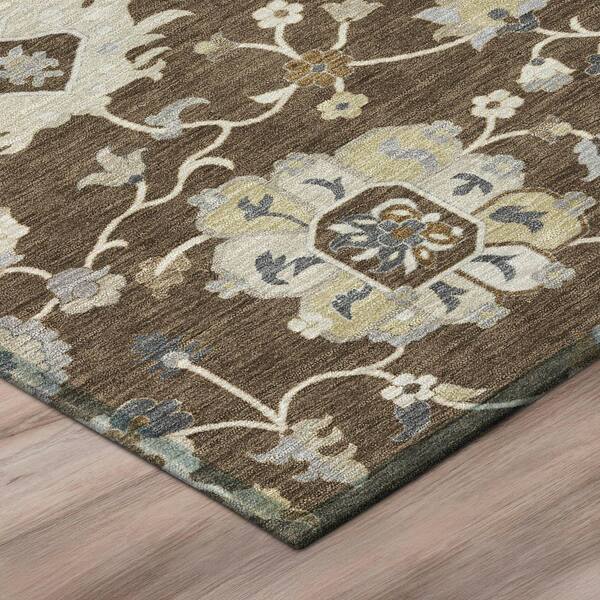 Chantille Machine Washable Indoor/Outdoor Abstract ACN2930 Chocolate 3 ft. x 4 ft. Area Rug