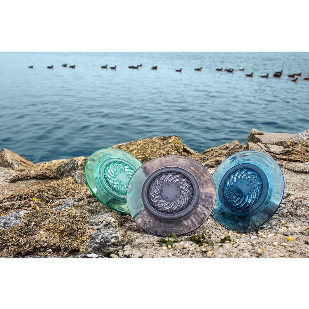 Jade Green Round Plastic Turbine-Powered Shower Head