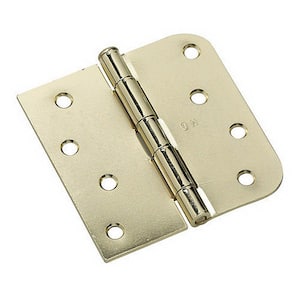Onward 4 in. x 4 in. Brass Full Mortise Butt Hinge with Removable