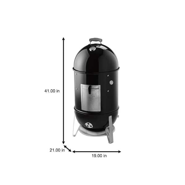 Weber 721001 18 in. Smokey Mountain Cooker Smoker in Black with Cover and Built-In Thermometer - 2