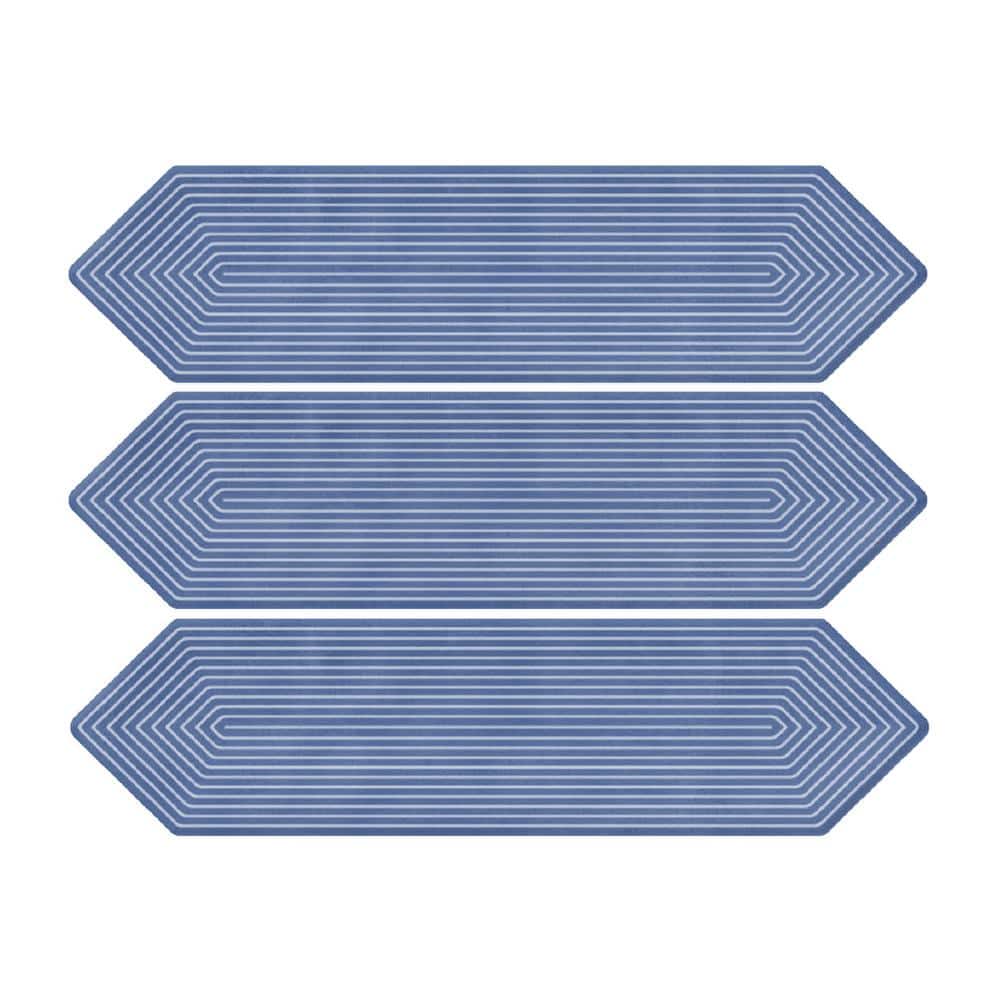 Glossy Ceramic Decor Picket Hexagon Subway 3 in. x 12 in. x 10 mm Wall Tile Case - Indigo (20-Tile Pieces/5 sq. ft.) price history on PriceWatchPro
