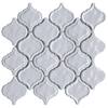 MOLOVO Classic White 10.36 in. x 9.38 in. Arabesque Glossy Glass Mosaic Tile (6.8 sq. ft./Case) RECC-13