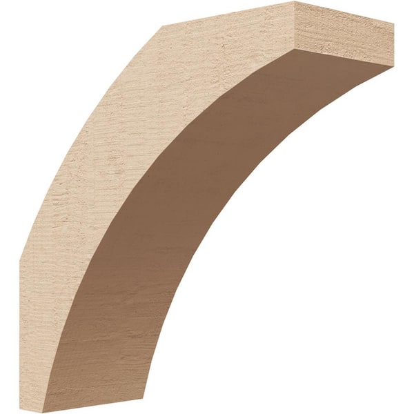 Ekena Millwork 3 in. x 8 in. x 8 in. Thorton Rough Cedar Woodgrain Timberthane Polyurethane Knee Brace, Primed