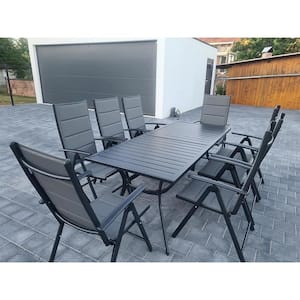 76.8 in. L 8-Person Aluminum Outdoor Dining Set