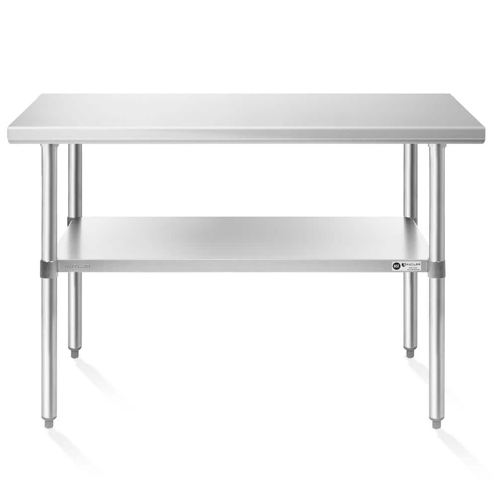 Heavy-Duty Stainless Steel Commercial Prep Table with Undershelf