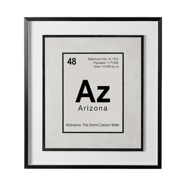 Mercana 31.5 in. L x 1.6 in. W x 35.5 in. H Breaking Arizona Series Black Framed Print Wall Art