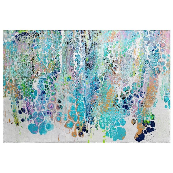 Dream Shag Premium Machine Washable Abstract ADS65 Mermaid 3 ft. x 4 ft. Area Rug