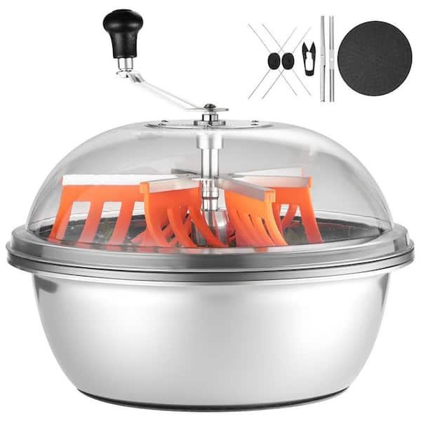 19 in. Manual Bud Leaf Trimmer w/Stainless Steel Blades, Transparent Lid, Wet & Dry Trimming, Efficient Spin Cutting