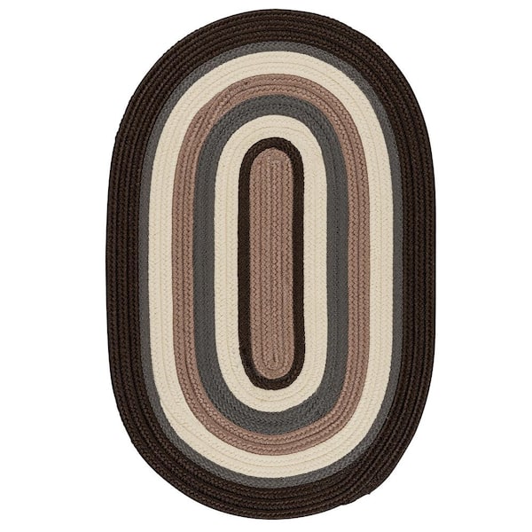 Home Decorators Collection Frontier Brown 7 ft. x 9 ft. Oval Braided Area Rug