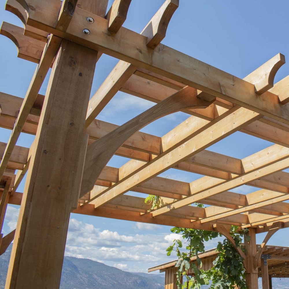 12x12 Cedar Square Traditional Outdoor Pergola