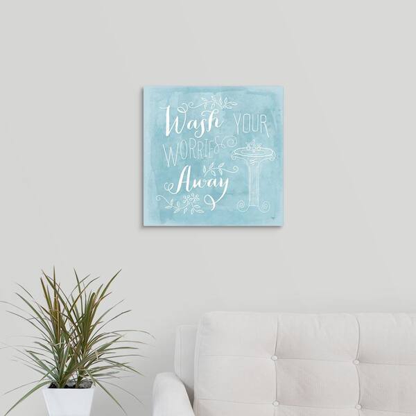 GreatBigCanvas "Wash Your Worries Away" by Mollie B. Canvas Wall Art