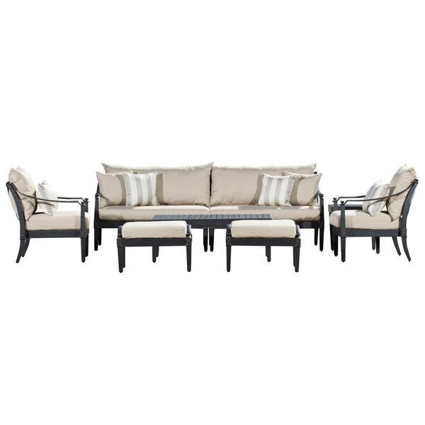 RST Brands Astoria 8-Piece Patio Seating Set with Slate Grey Cushions