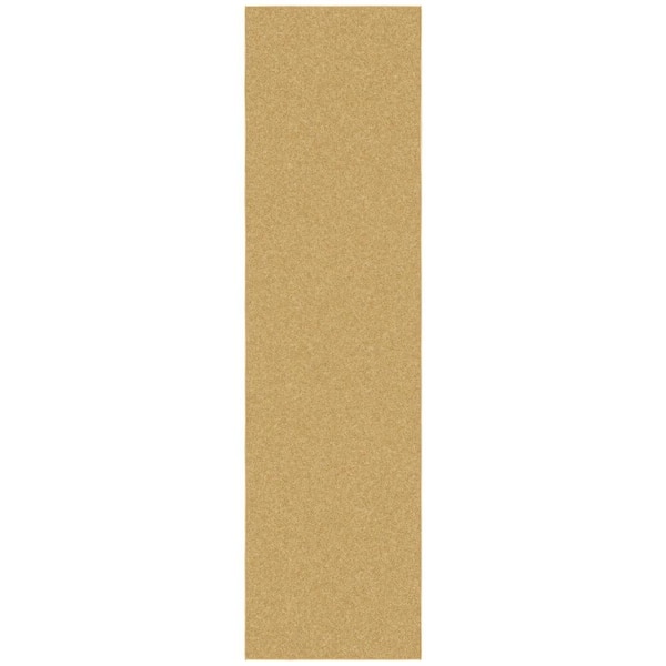 Ottomanson Ottohome Collection Non-Slip Rubberback Modern Solid Design 3x10 Indoor Runner Rug, 2 ft. 7 in. x 9 ft. 10 in., Beige