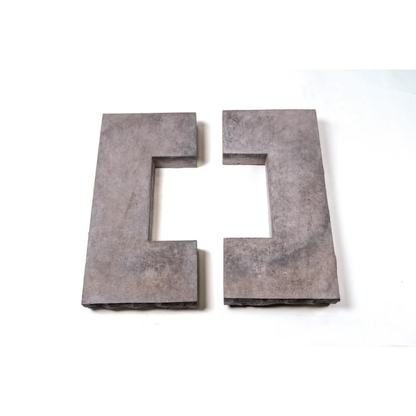 Black Flat Split Column CapStone 18 in x 18 in for 8x8 Post