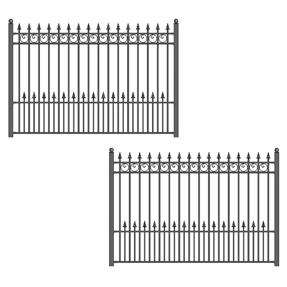 2-Panel Fence Kit London Design 8 ft. x 5 ft. Each Security Fence Panels Steel Fence Kit price history on PriceWatchPro