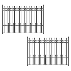 2-Panel Fence Kit London Design 8 ft. x 5 ft. Each Security Fence Panels Steel Fence Kit